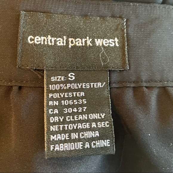 Central Park West pleated black on trend mini skirt with pockets size small - Picture 11 of 13